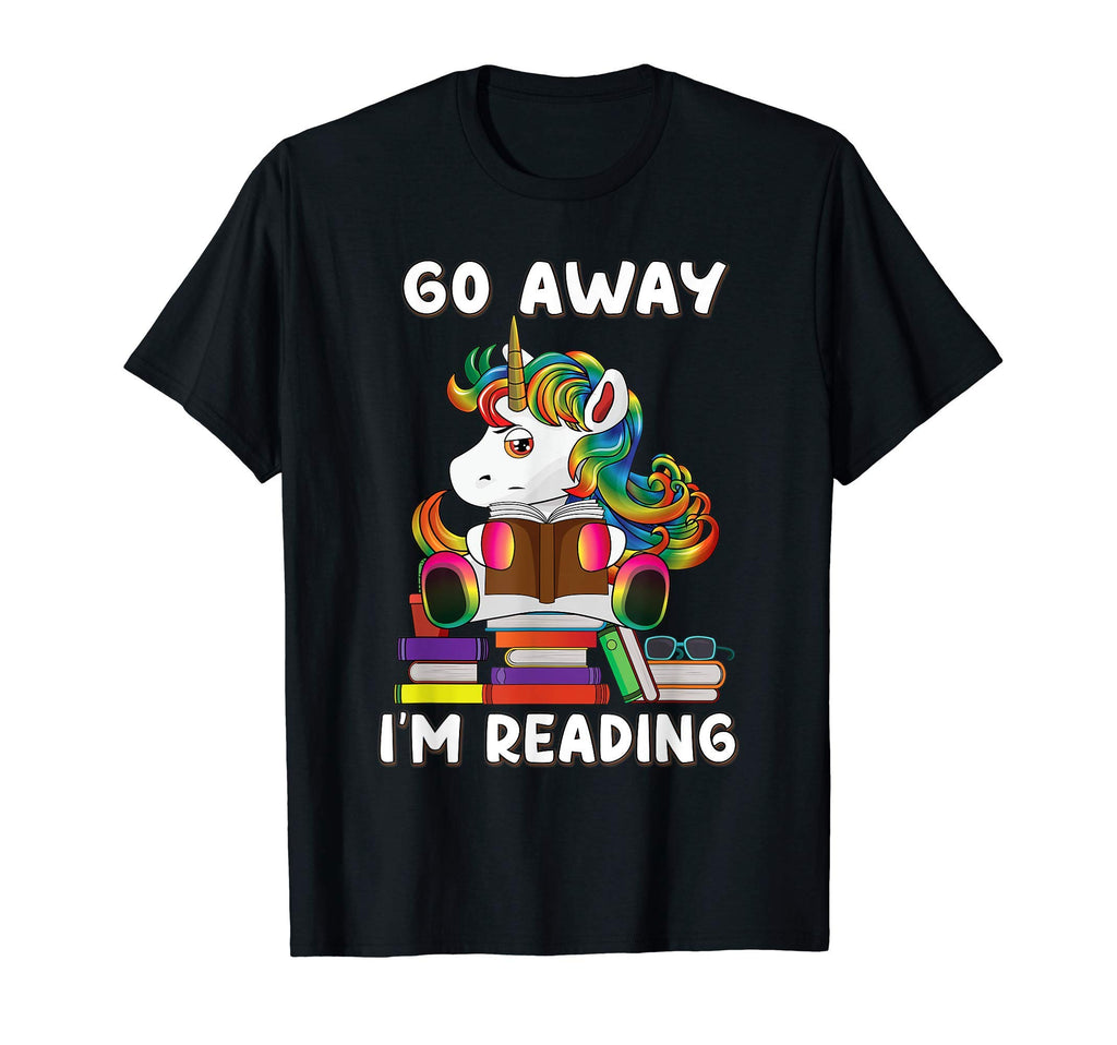Go Away Im Reading Unicorn Reading T-Shirt - Custom Art Print Men Women - T-Shirt, Sweatshirt, Hoodie