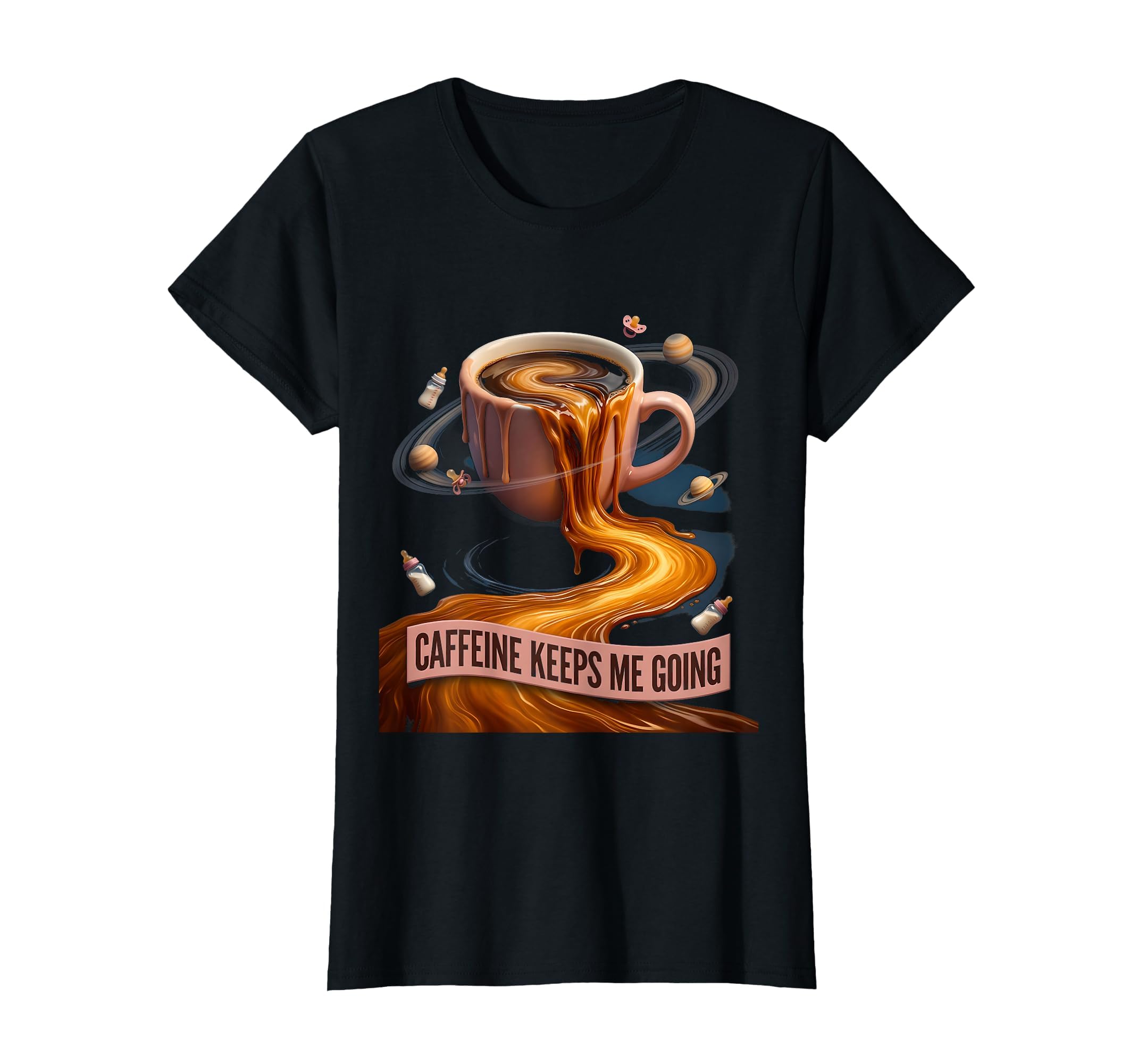 Caffeine Keeps Me Going Funny T-Shirt - Casual Everyday Wear Men Women - T-Shirt, Sweatshirt, Hoodie