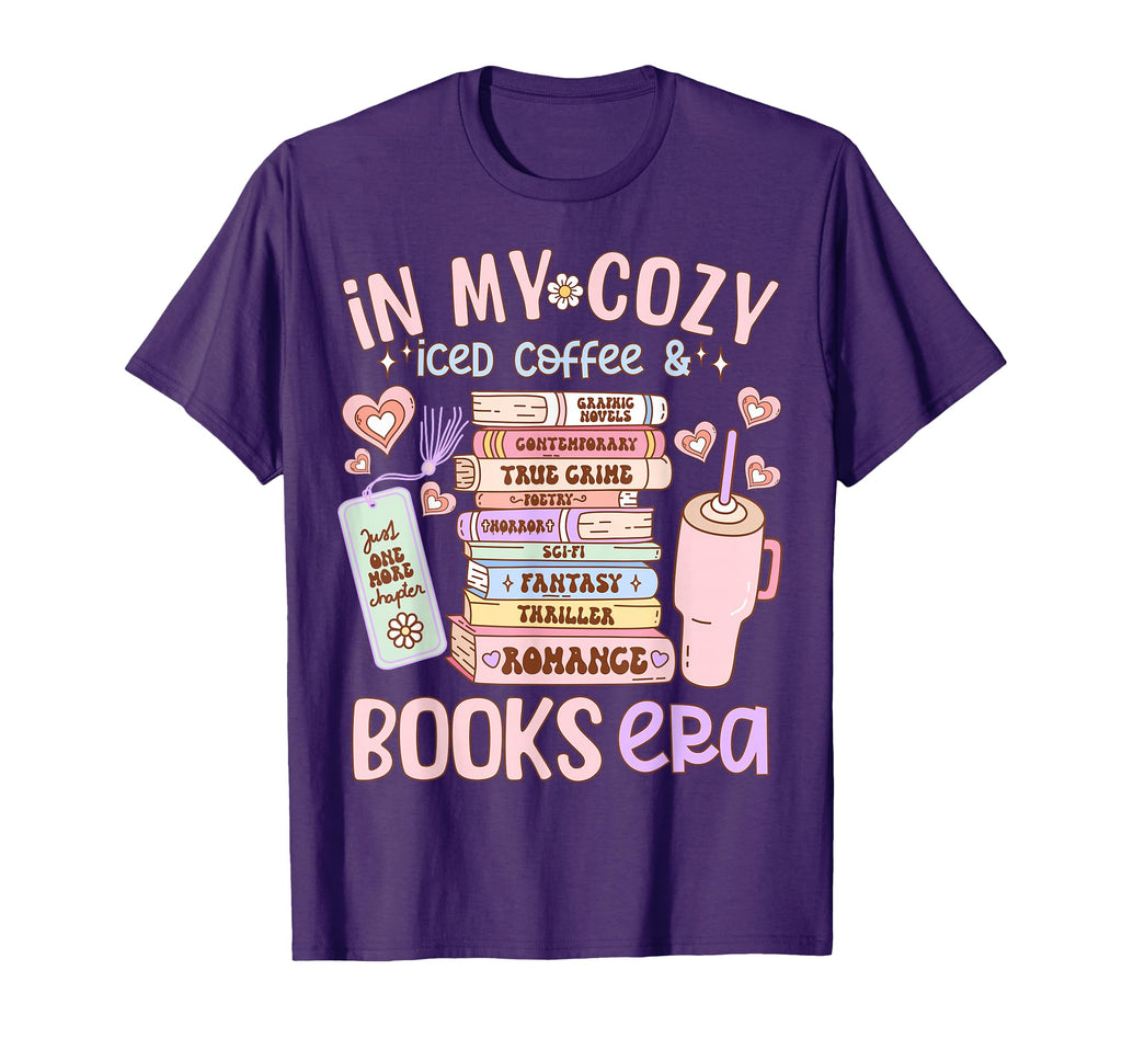 My Cozy Iced Coffee And Books Era T-Shirt - Fun Novelty Design for Adults - T-Shirt, Sweatshirt, Hoodie