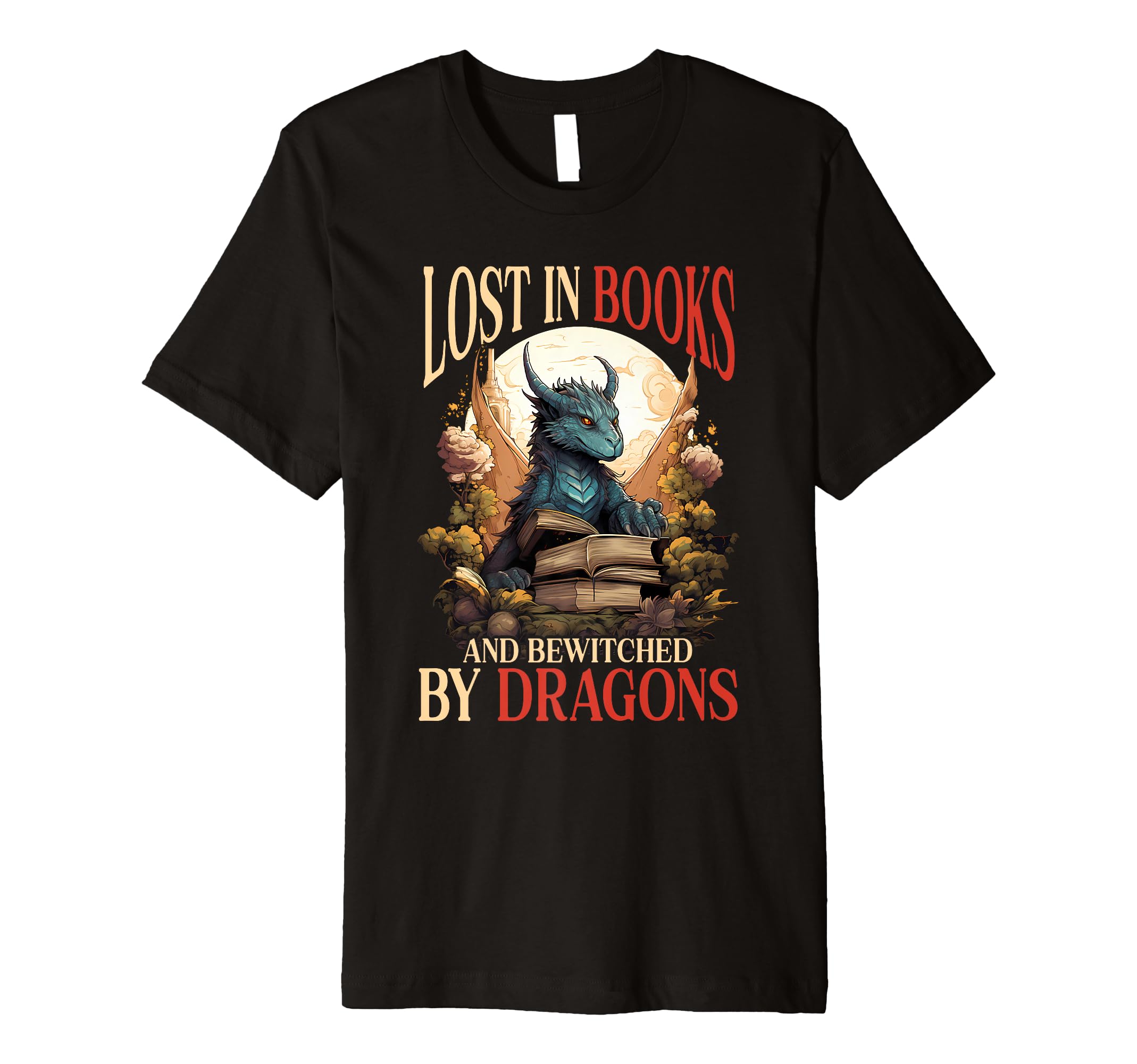 Mythology Fantasy Book Lover Dragon T-Shirt - Aesthetic Graphic Men Women - T-Shirt, Sweatshirt, Hoodie