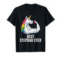 Unicorn Best Stepdad Ever Fun Stepfather T-Shirt - Unique Graphic Unisex - T-Shirt, Sweatshirt, Hoodie
