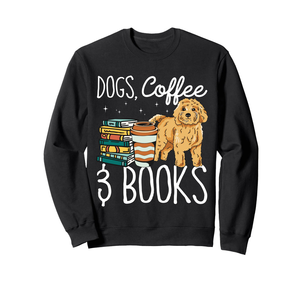 Coffee Book Reading Shirts Dog Lover T-Shirt - Aesthetic Graphic Men Women - T-Shirt, Sweatshirt, Hoodie