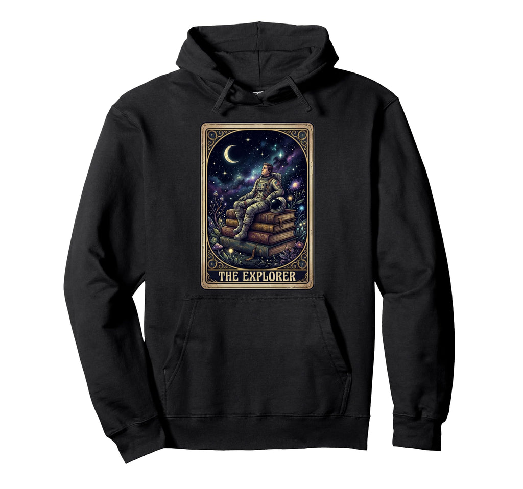 Male Romantasy Astronaut Tarot Card Hoodie - Streetwear Style for Adults - T-Shirt, Sweatshirt, Hoodie