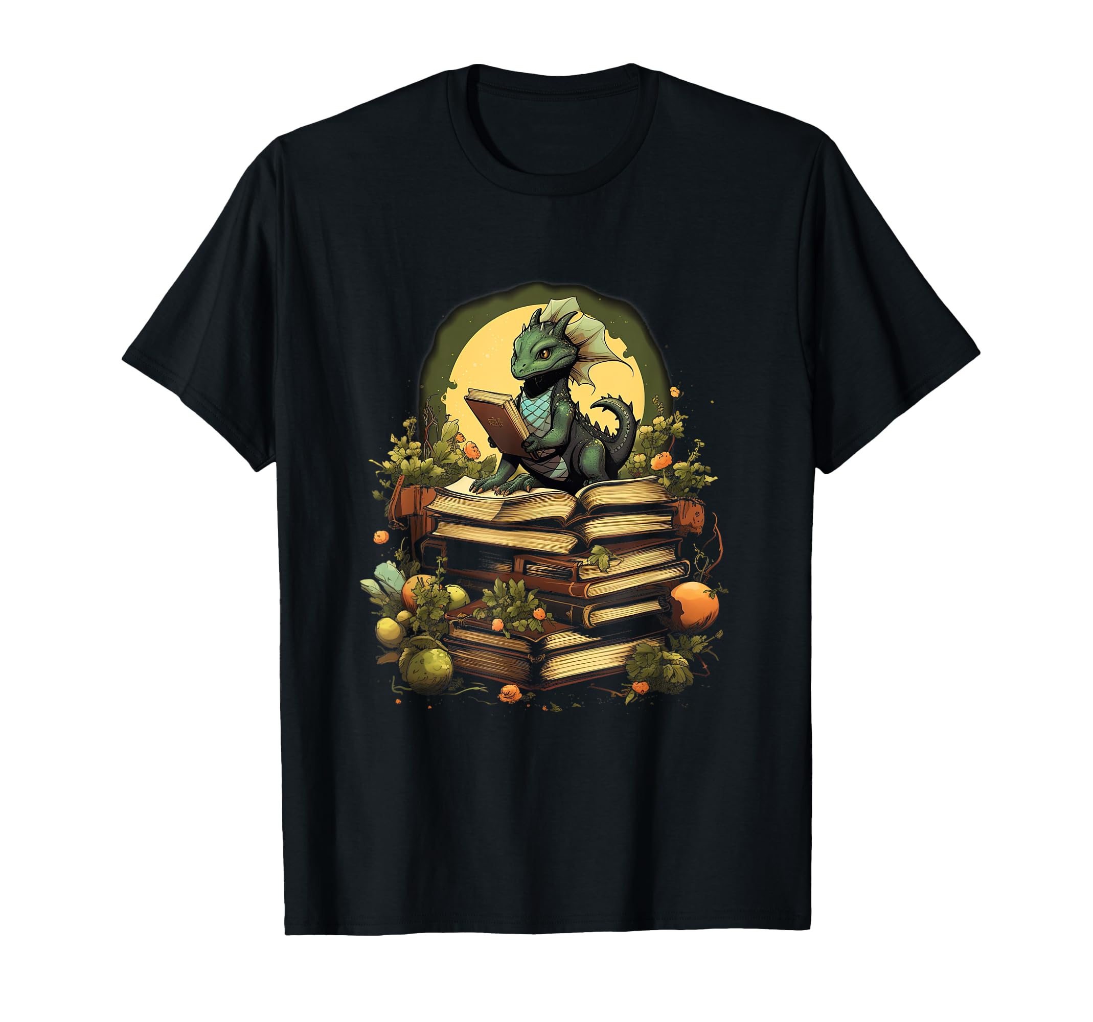 Book Dragon Reading Books Bookworm T-Shirt - Novelty Apparel Men Women - T-Shirt, Sweatshirt, Hoodie
