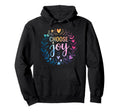 Choose Joy Watercolor Heart Wreath Hoodie - Casual Everyday Wear Men Women - T-Shirt, Sweatshirt, Hoodie