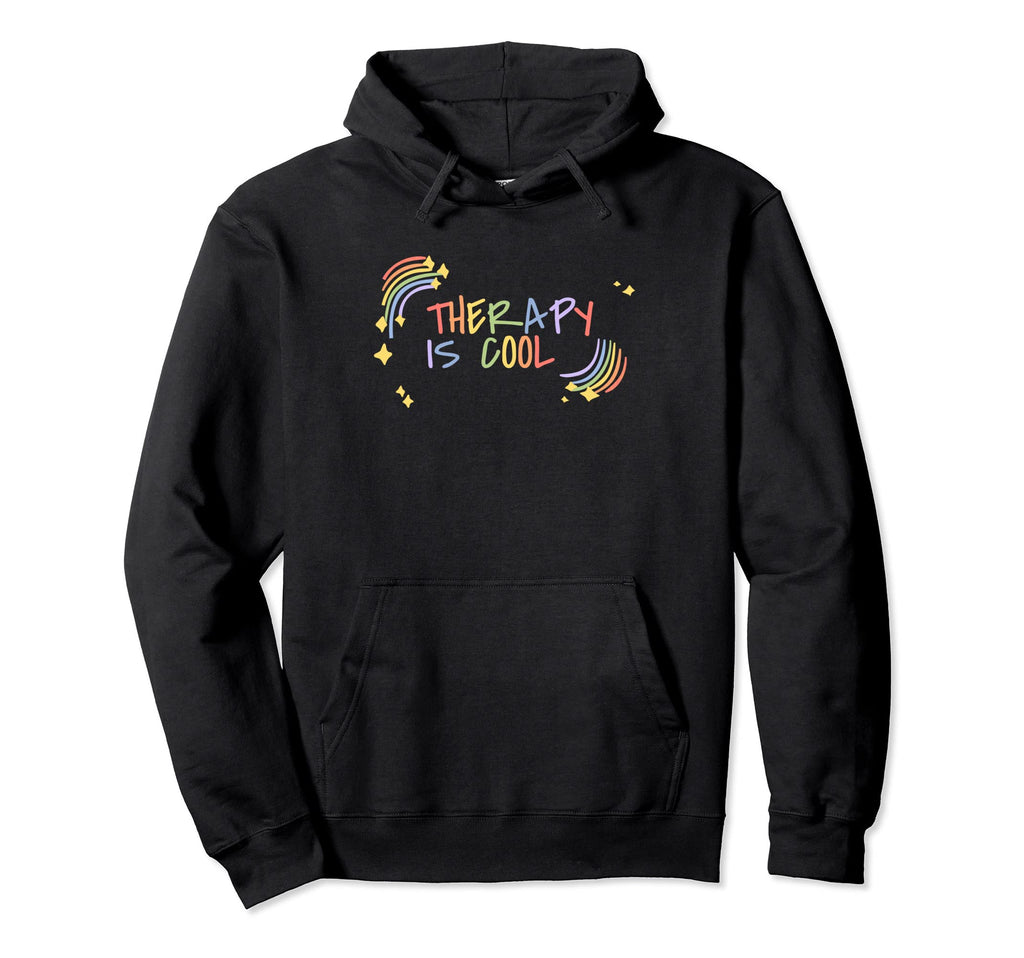 Therapy Is Depression Mental Health Hoodie - Graphic Print Men Women - T-Shirt, Sweatshirt, Hoodie