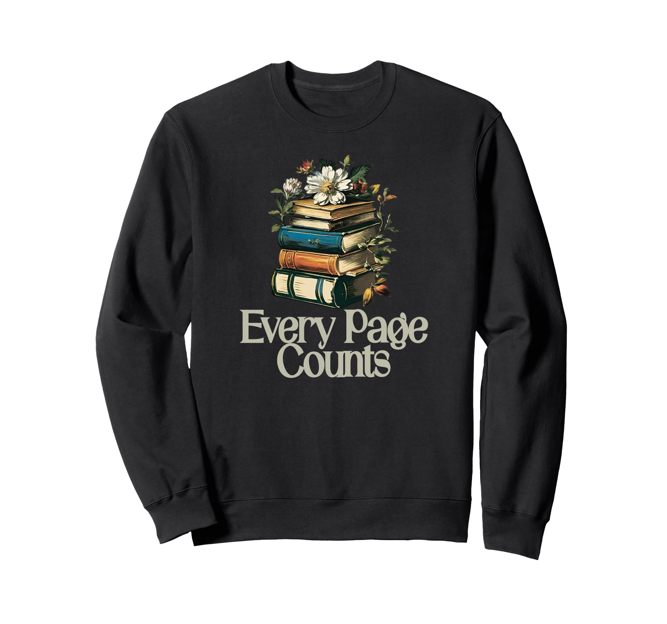 Book Worm Book Stack Reading Sweatshirt - Novelty Apparel for Adults - T-Shirt, Sweatshirt, Hoodie