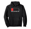 Social Battery Low Funny Anti Social Hoodie - Streetwear Style for Adults - T-Shirt, Sweatshirt, Hoodie