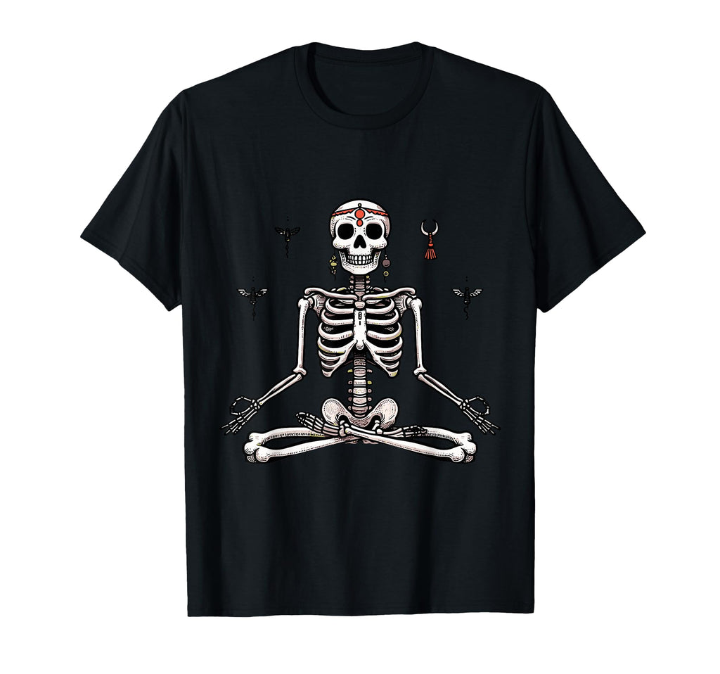 Meditation Skeleton Yoga Pose T-Shirt - Casual Everyday Wear Men Women - T-Shirt, Sweatshirt, Hoodie