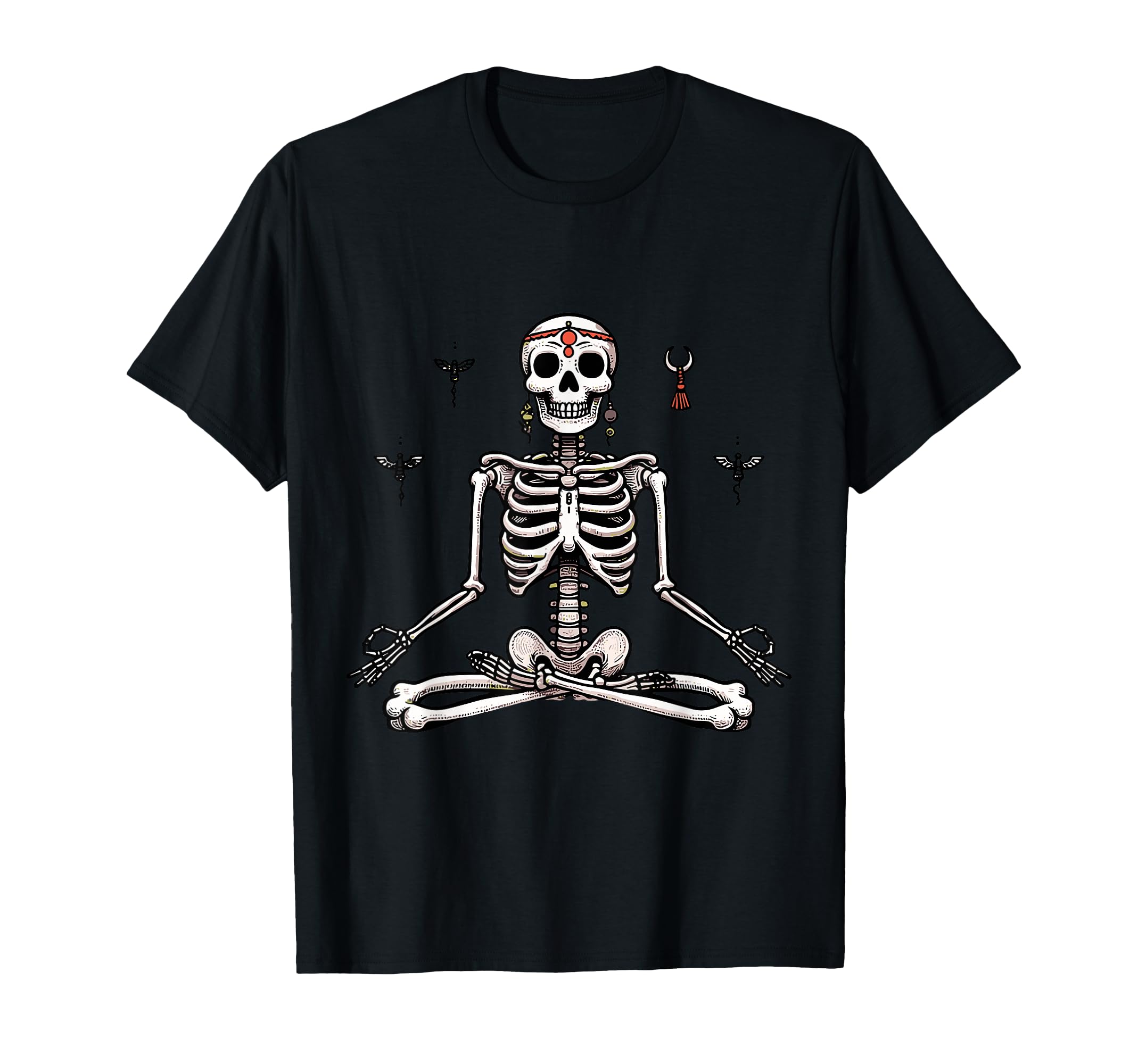 Meditation Skeleton Yoga Pose T-Shirt - Casual Everyday Wear Men Women - T-Shirt, Sweatshirt, Hoodie