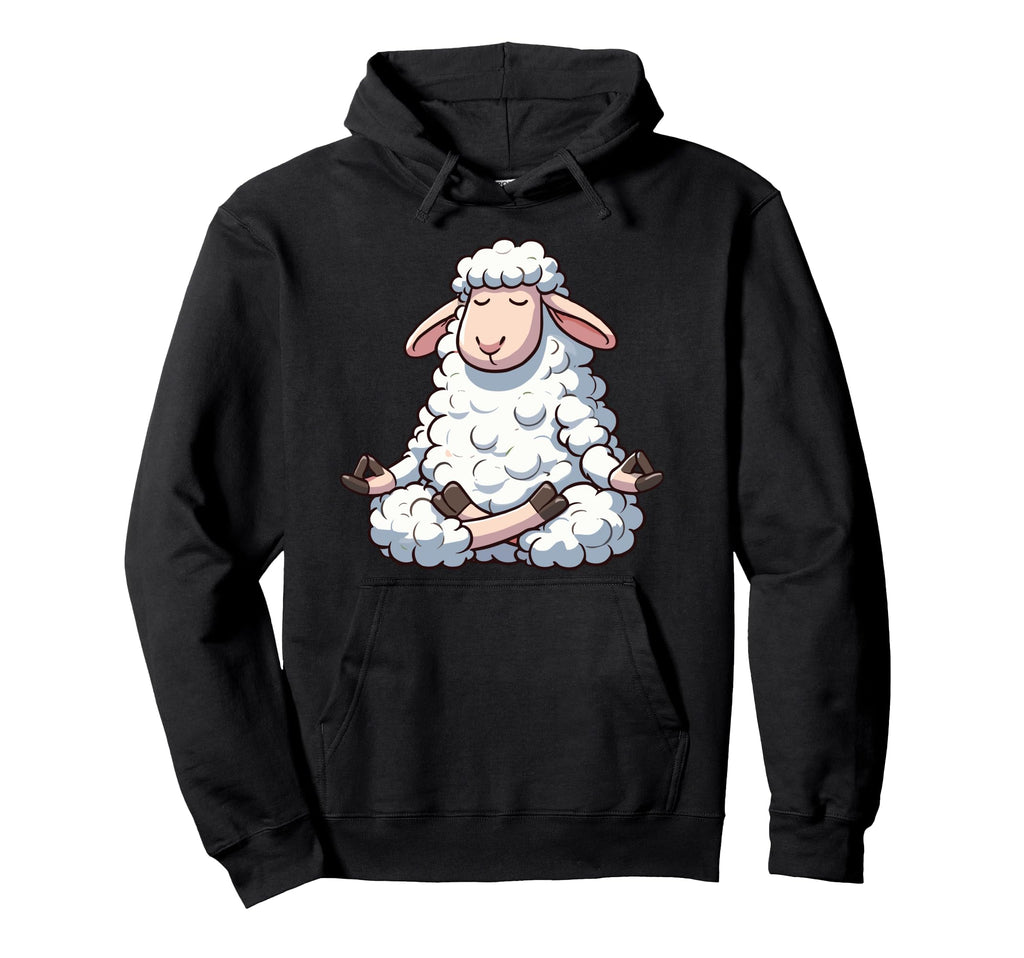 Meditation Sheep Yoga Pose Hoodie - Casual Everyday Wear Men Women - T-Shirt, Sweatshirt, Hoodie