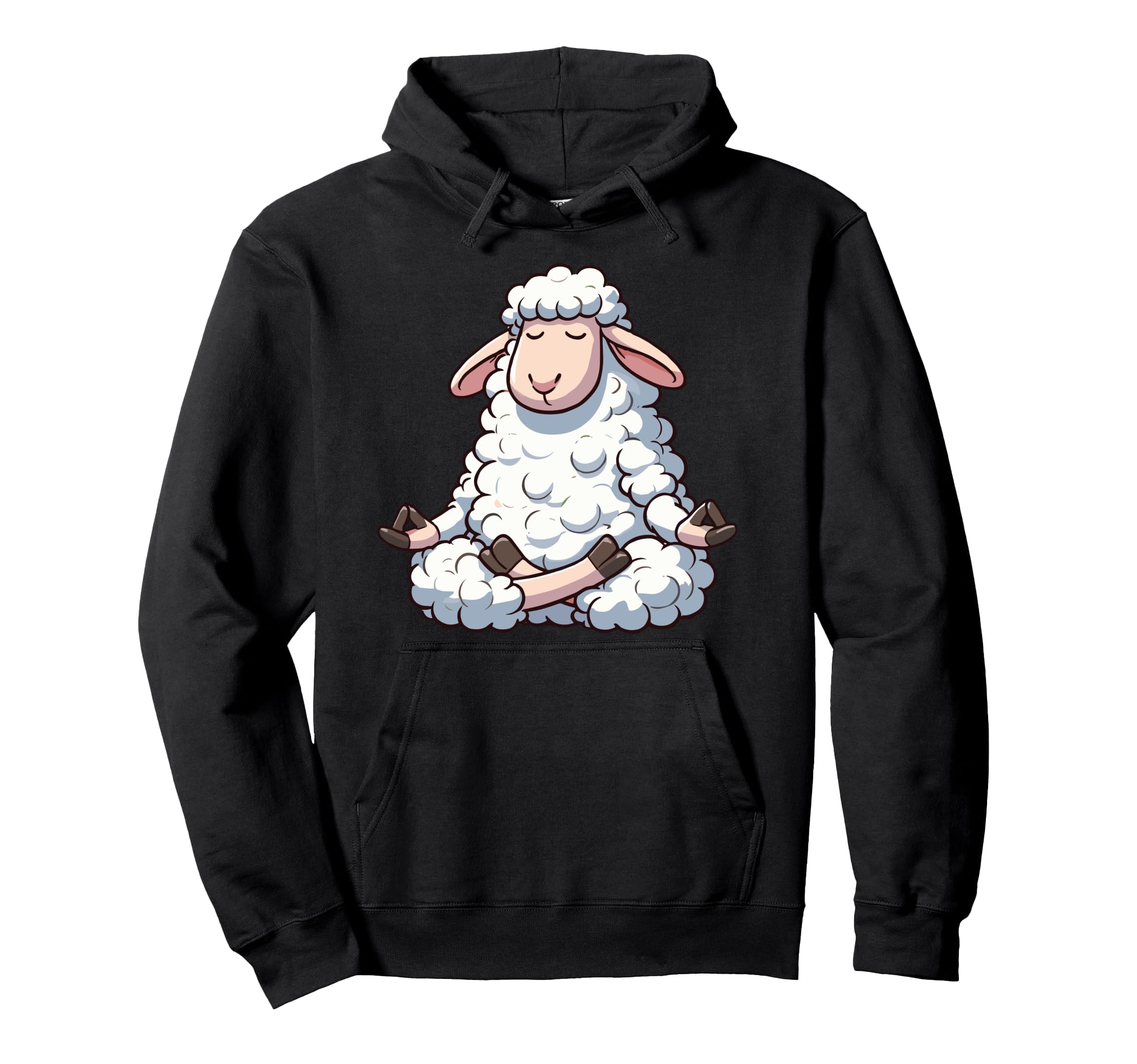 Meditation Sheep Yoga Pose Hoodie - Casual Everyday Wear Men Women - T-Shirt, Sweatshirt, Hoodie