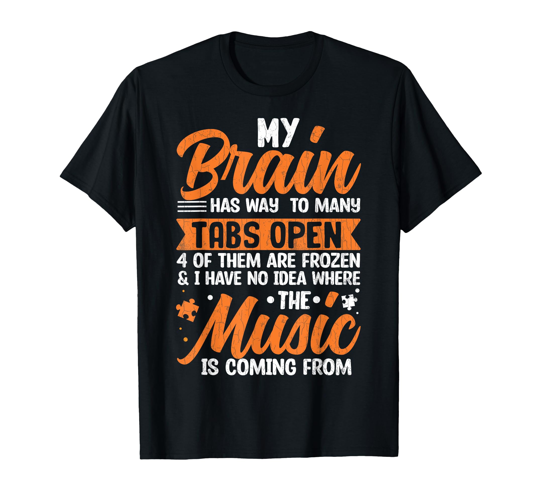 Brain Has Too Many Tabs Open Adhd T-Shirt - Minimalist Print Unisex - T-Shirt, Sweatshirt, Hoodie