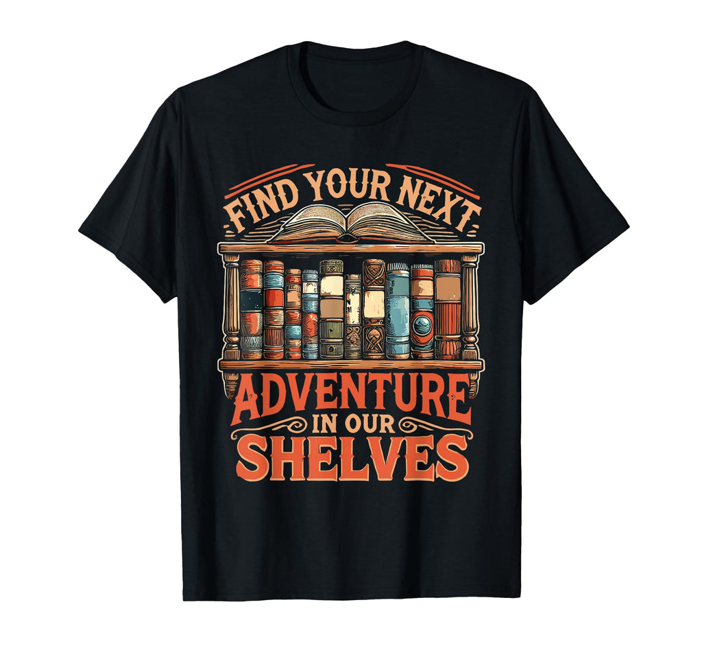 Literature Library Next Adventure T-Shirt - Minimalist Print for Adults - T-Shirt, Sweatshirt, Hoodie