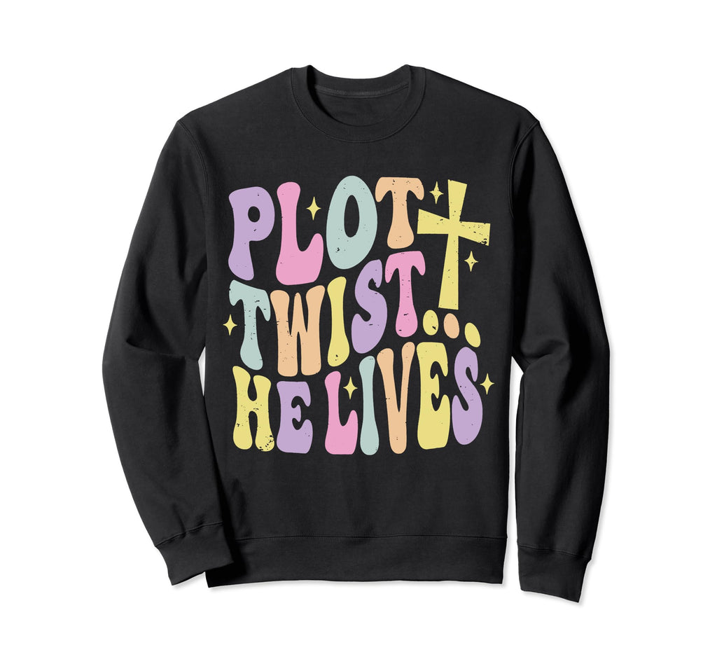 Groovy Easter Plot Twist He Sweatshirt - Casual Everyday Wear for Adults - T-Shirt, Sweatshirt, Hoodie