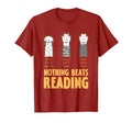 Nothing Beats Reading Rock Paper T-Shirt - Custom Art Print for Adults - T-Shirt, Sweatshirt, Hoodie