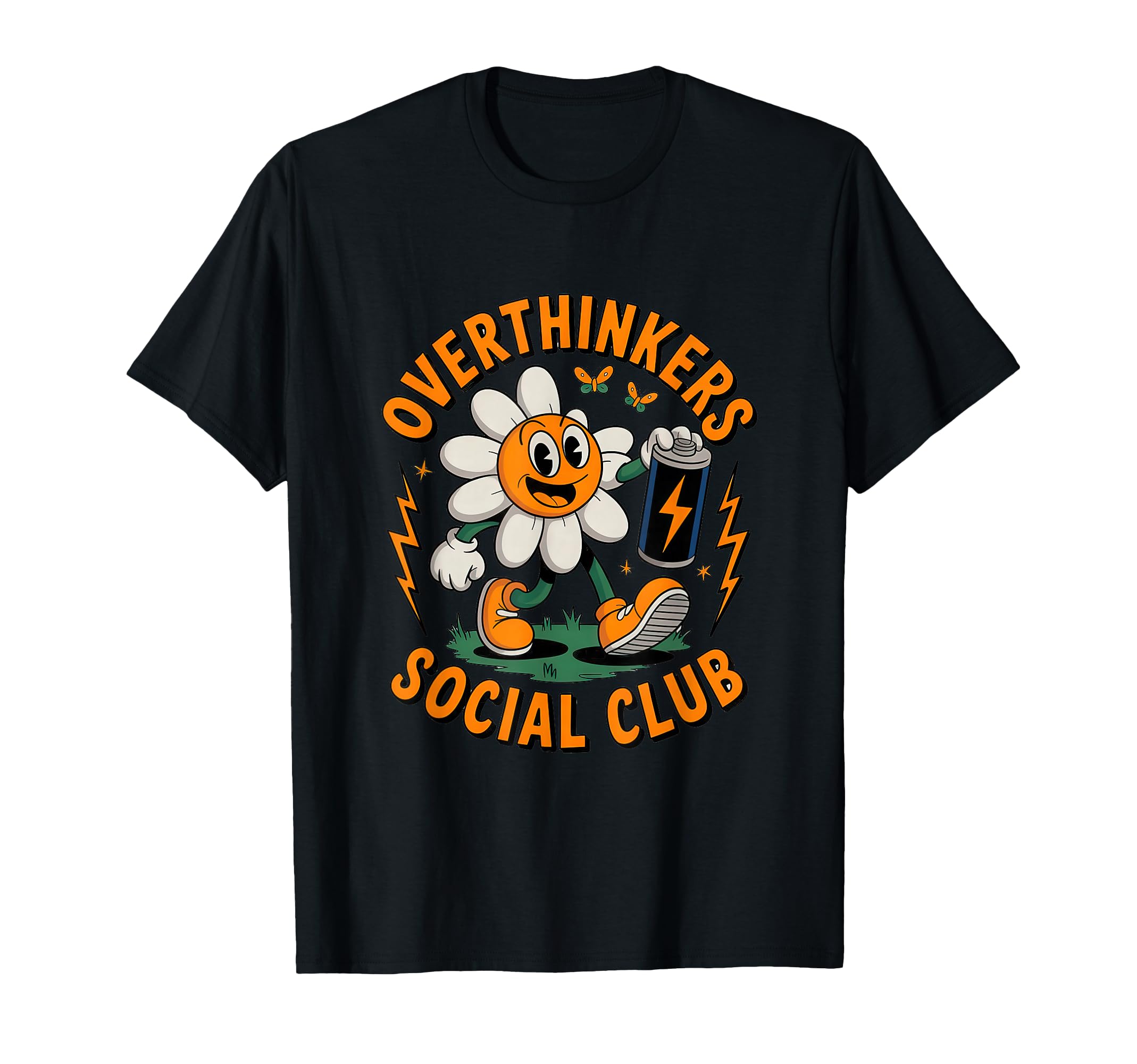 Overthinkers Social Club Mindful Funny T-Shirt - Novelty Apparel Unisex - T-Shirt, Sweatshirt, Hoodie