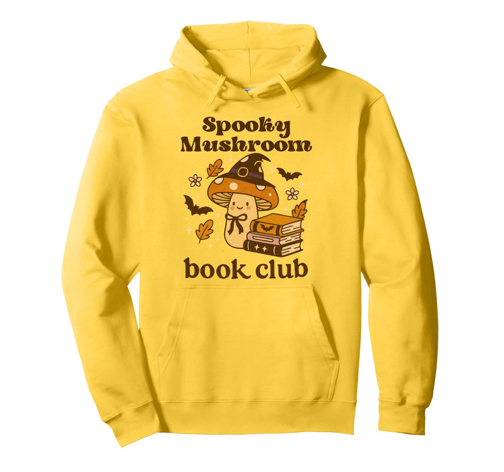 Fall Spooky Mushroom Book Club Hoodie - Aesthetic Graphic Unisex - T-Shirt, Sweatshirt, Hoodie