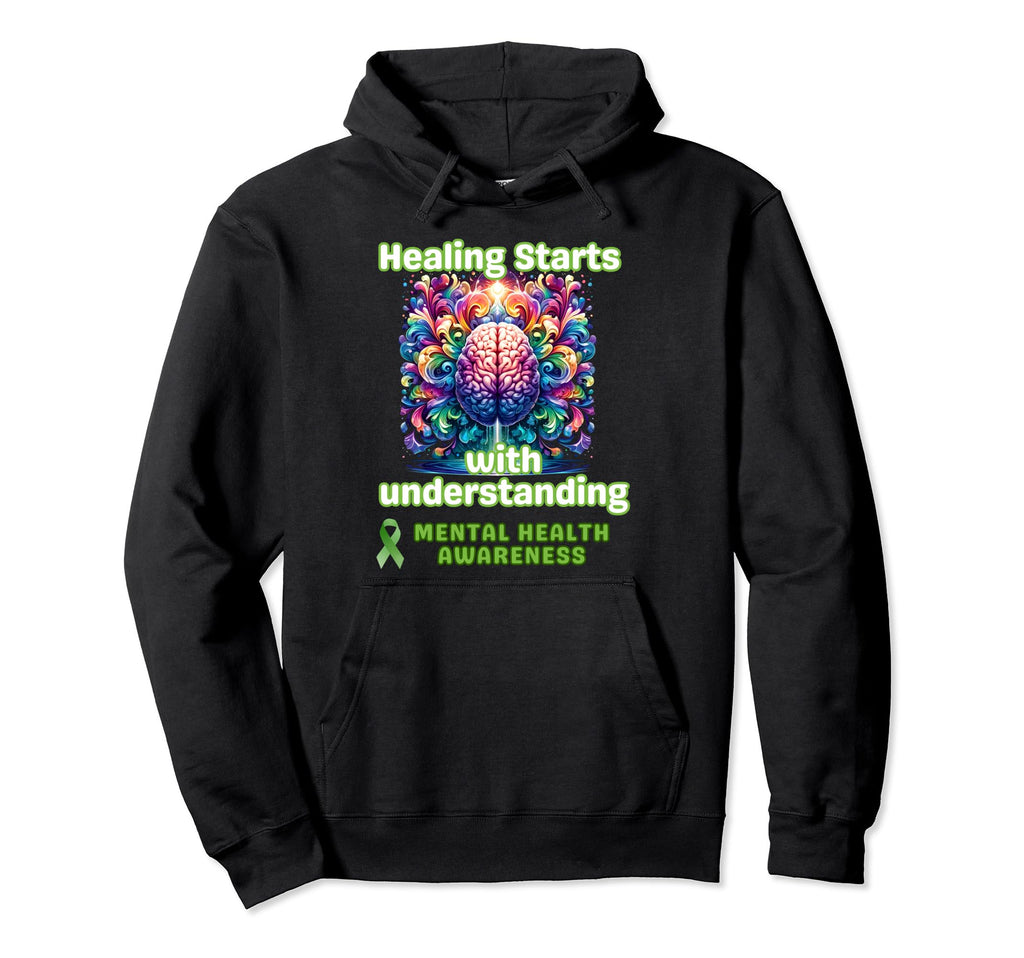 May We Wear Green Ribbon Mental Hoodie - Fun Novelty Design for Adults - T-Shirt, Sweatshirt, Hoodie