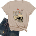 Women Funny Shirts Novelty Skull Graphic Tees Vintage Skeleton Tshirt Casual Gothic Short Sleeve Holiday Tops - T-Shirt, Sweatshirt, Hoodie
