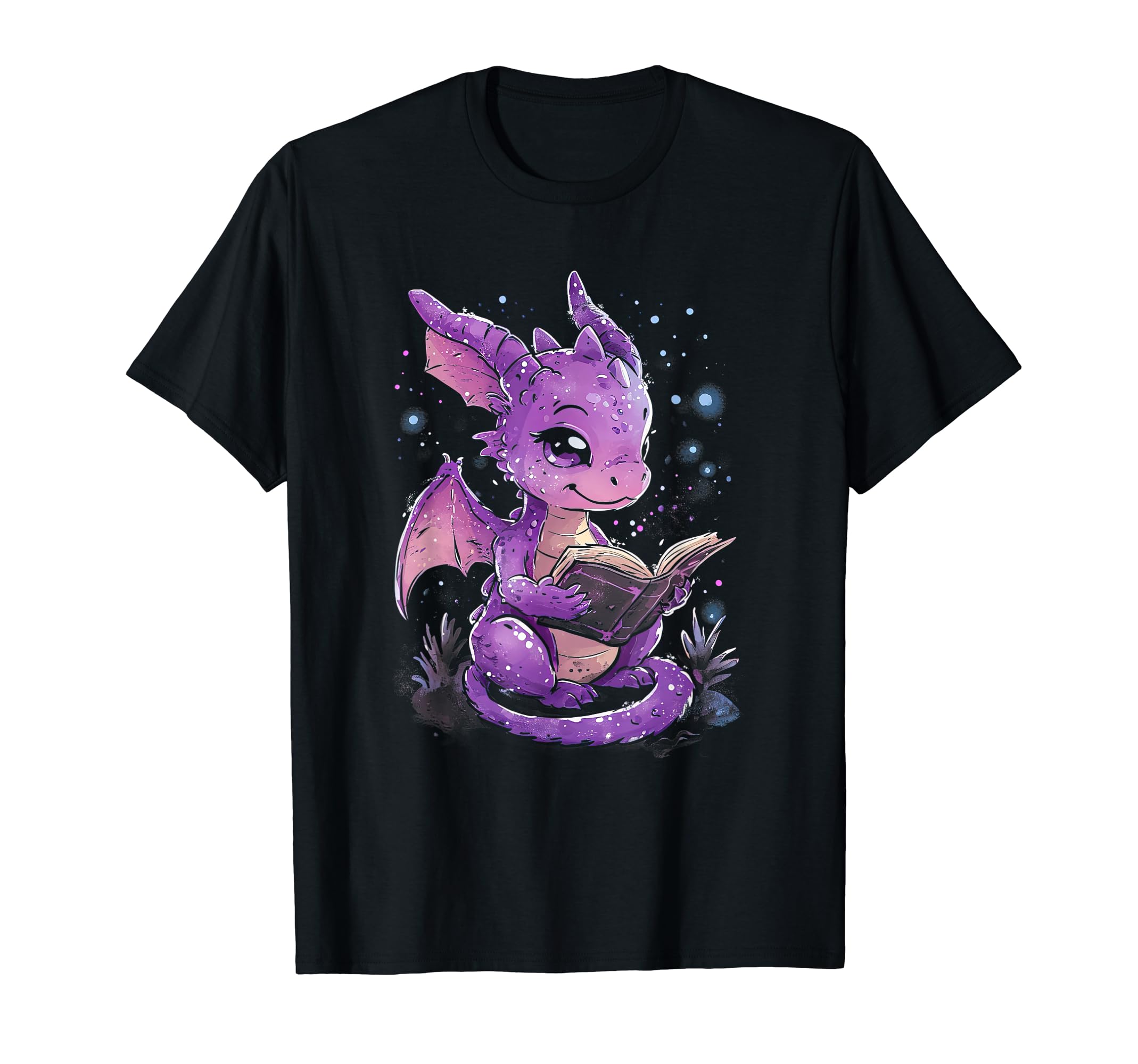 Dragon Reading Book Animal T-Shirt - Graphic Print Men Women - T-Shirt, Sweatshirt, Hoodie