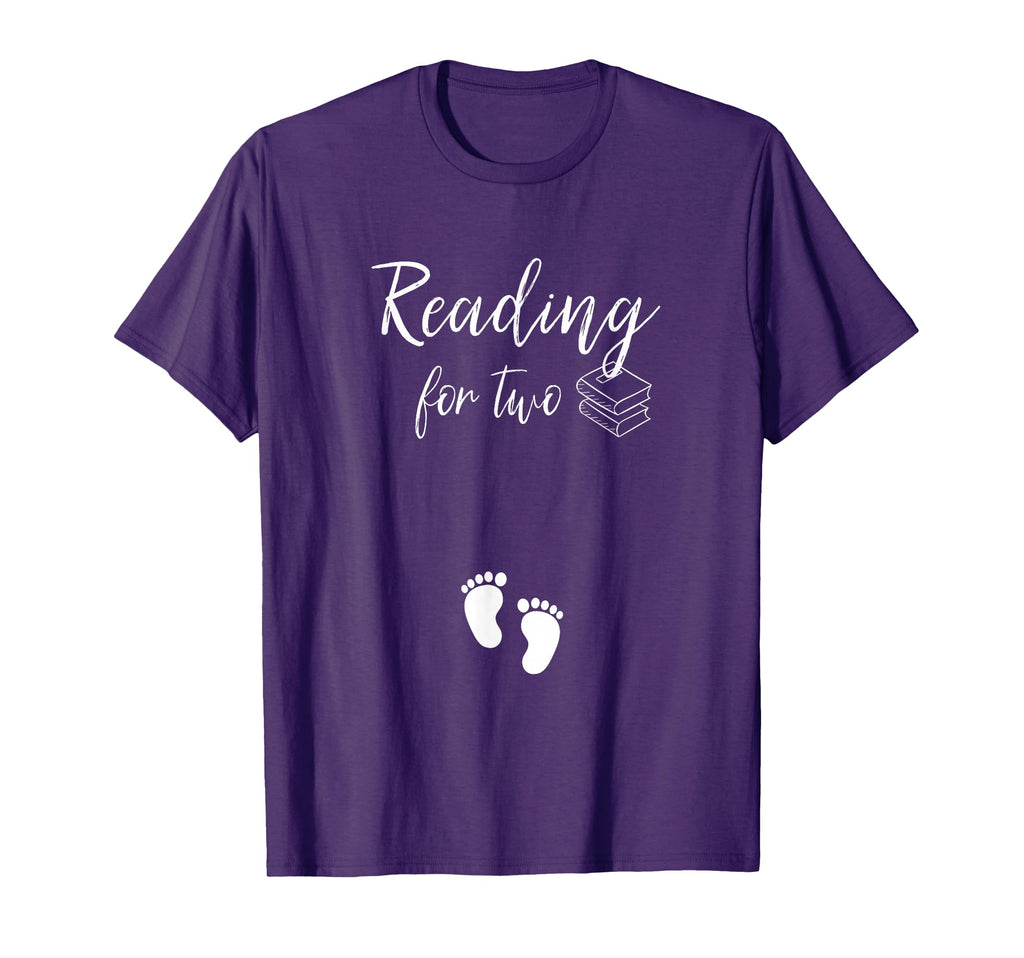 Bookish Reading Two Pregnant Mom T-Shirt - Minimalist Print Men Women - T-Shirt, Sweatshirt, Hoodie