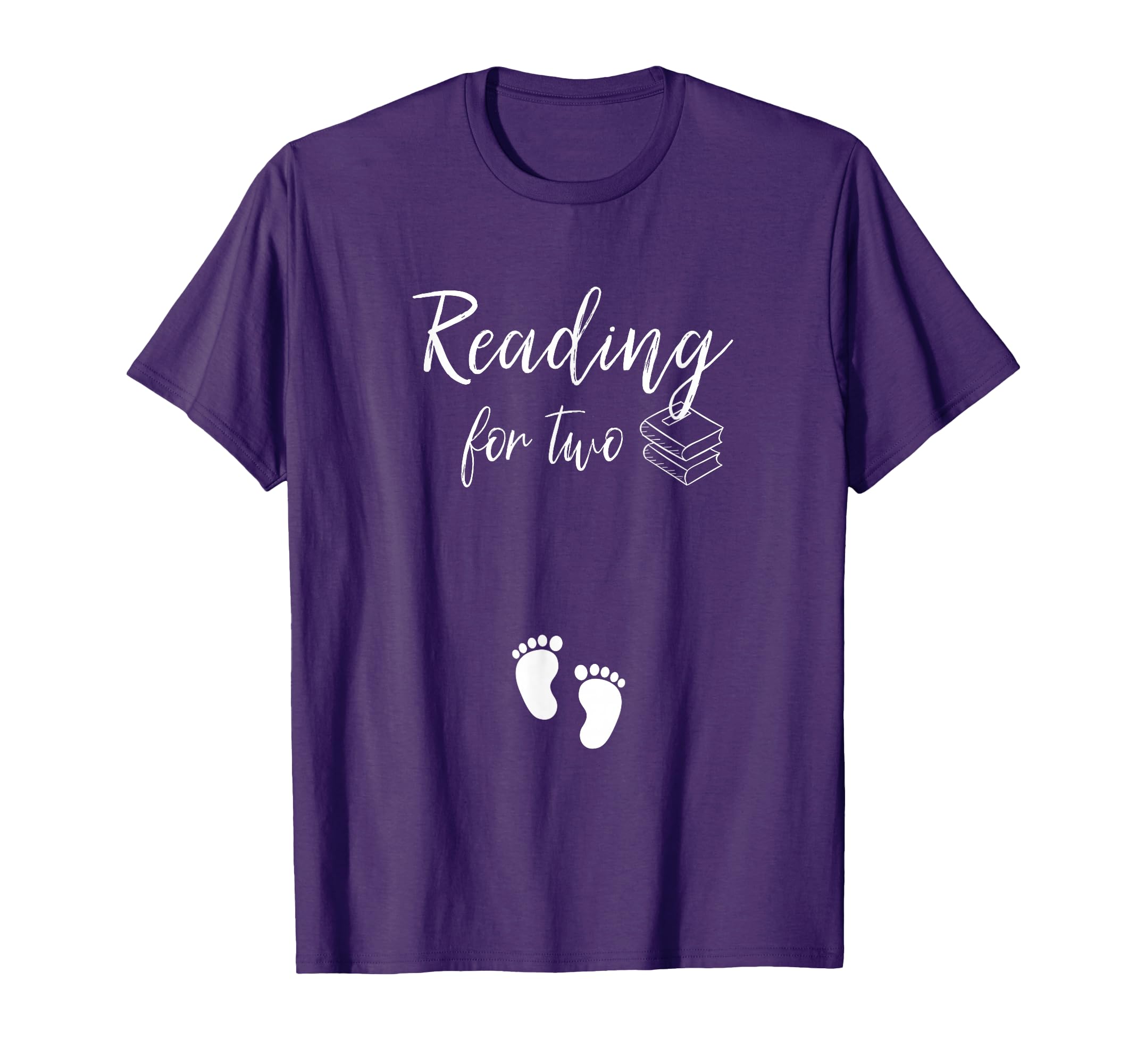 Bookish Reading Two Pregnant Mom T-Shirt - Minimalist Print Men Women - T-Shirt, Sweatshirt, Hoodie