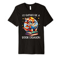 Id Rather Be Book Dragon Reading T-Shirt - Streetwear Style for Adults - T-Shirt, Sweatshirt, Hoodie