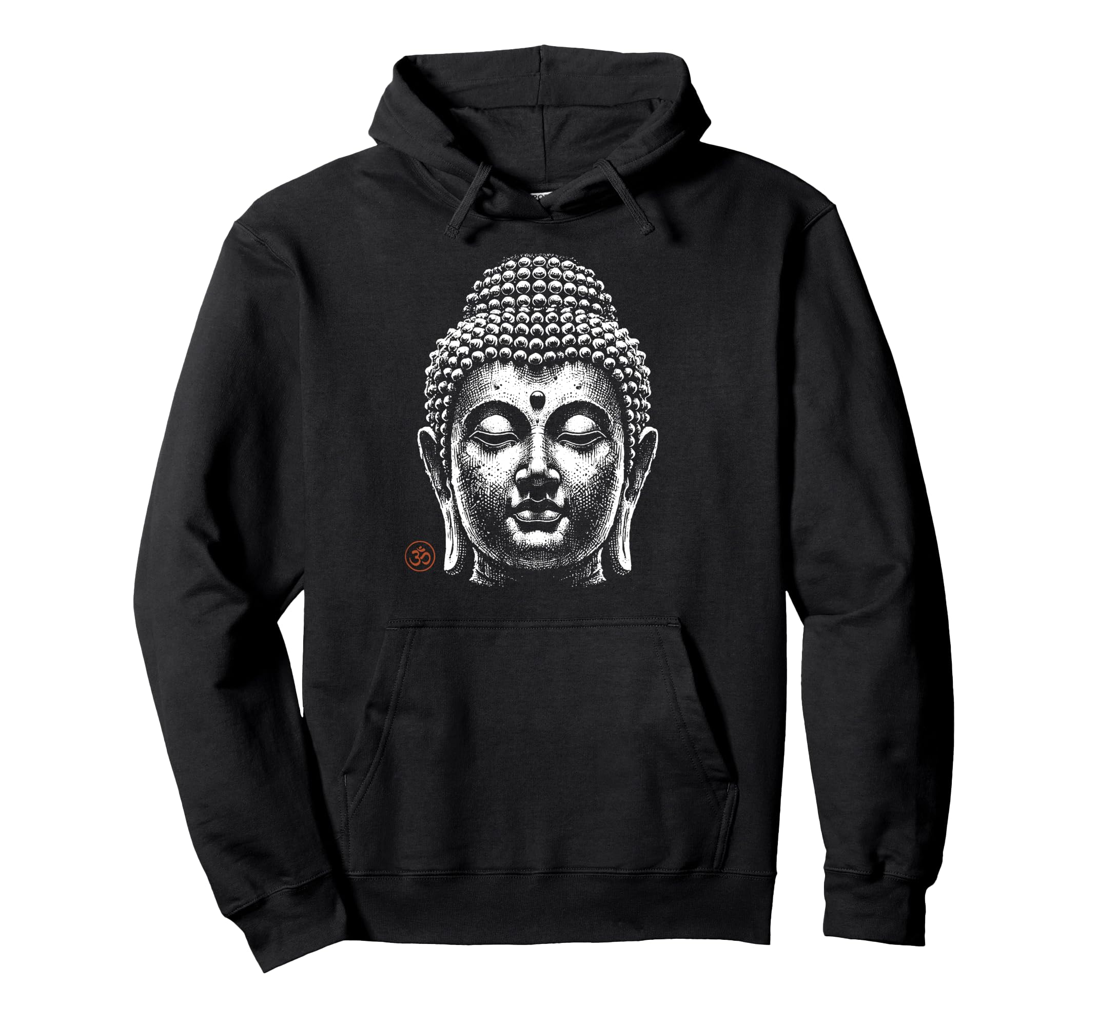 Buddha Head Minimalist Spiritual Hoodie - Casual Everyday Wear Unisex - T-Shirt, Sweatshirt, Hoodie