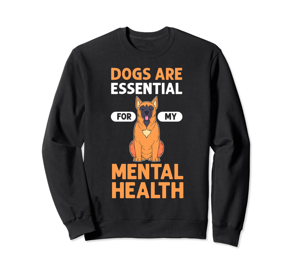 Dogs Are My Mental Health Sweatshirt - Custom Art Print Unisex - T-Shirt, Sweatshirt, Hoodie