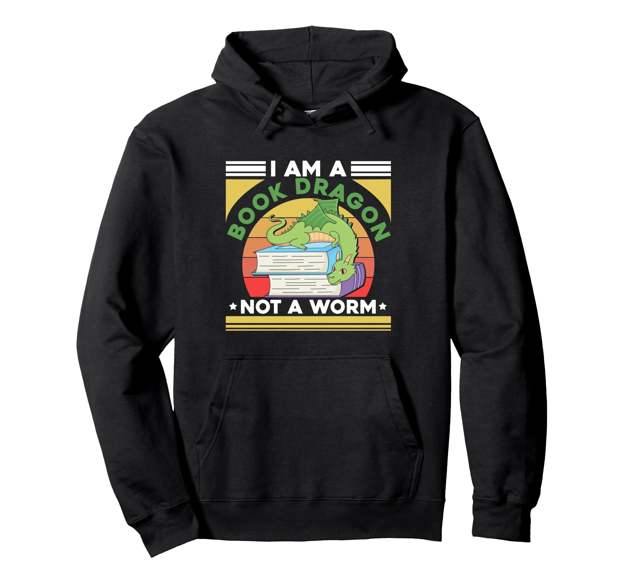 Book Dragon Lover Reading And Literary Hoodie - Novelty Apparel for Adults - T-Shirt, Sweatshirt, Hoodie