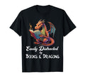 Easily Distracted Book And Dragon Lover T-Shirt - Trendy Graphic Unisex - T-Shirt, Sweatshirt, Hoodie
