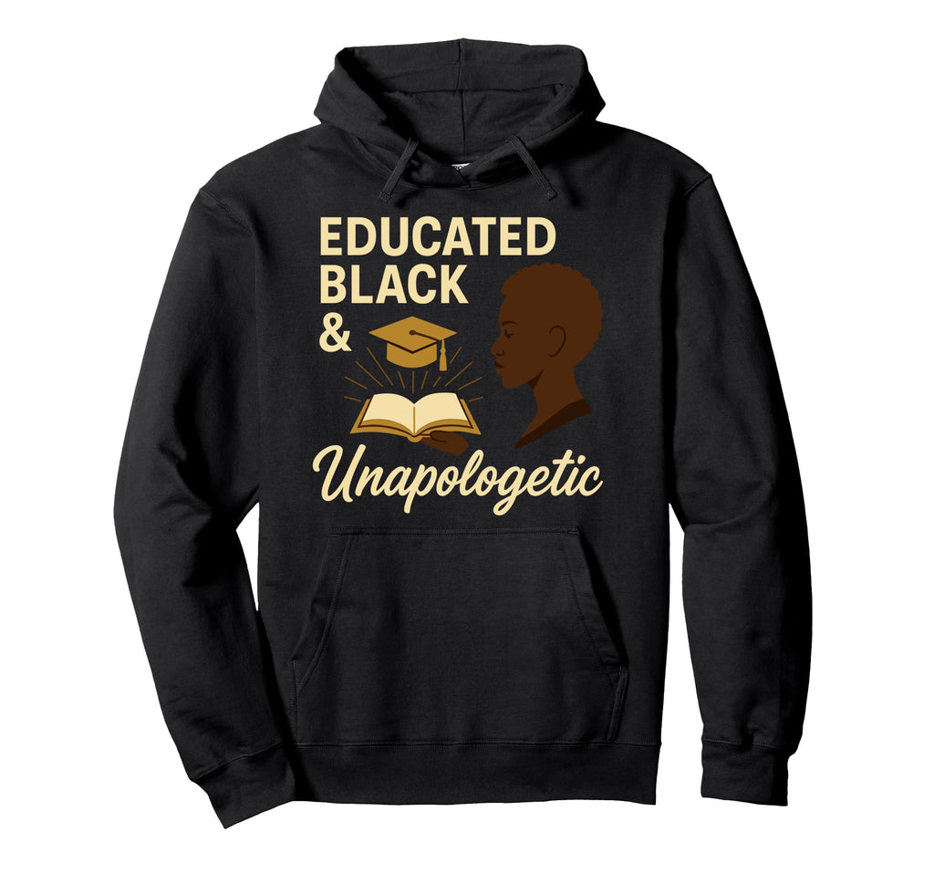 Black And Booked Afro Literary Pride Book Hoodie - Streetwear Style Unisex - T-Shirt, Sweatshirt, Hoodie