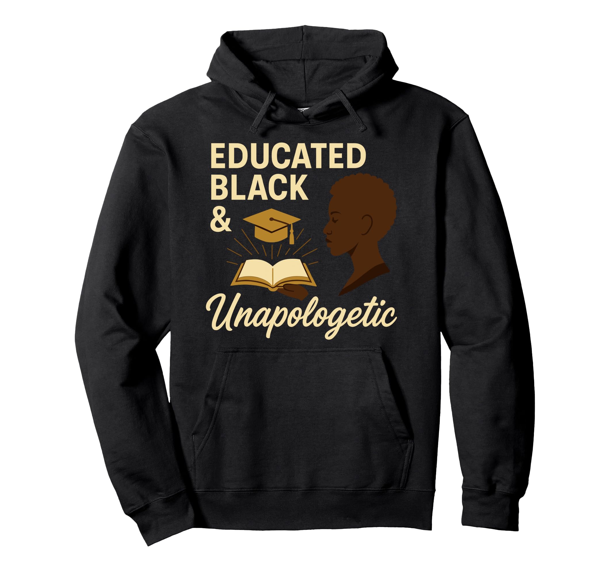 Black And Booked Afro Literary Pride Book Hoodie - Streetwear Style Unisex - T-Shirt, Sweatshirt, Hoodie