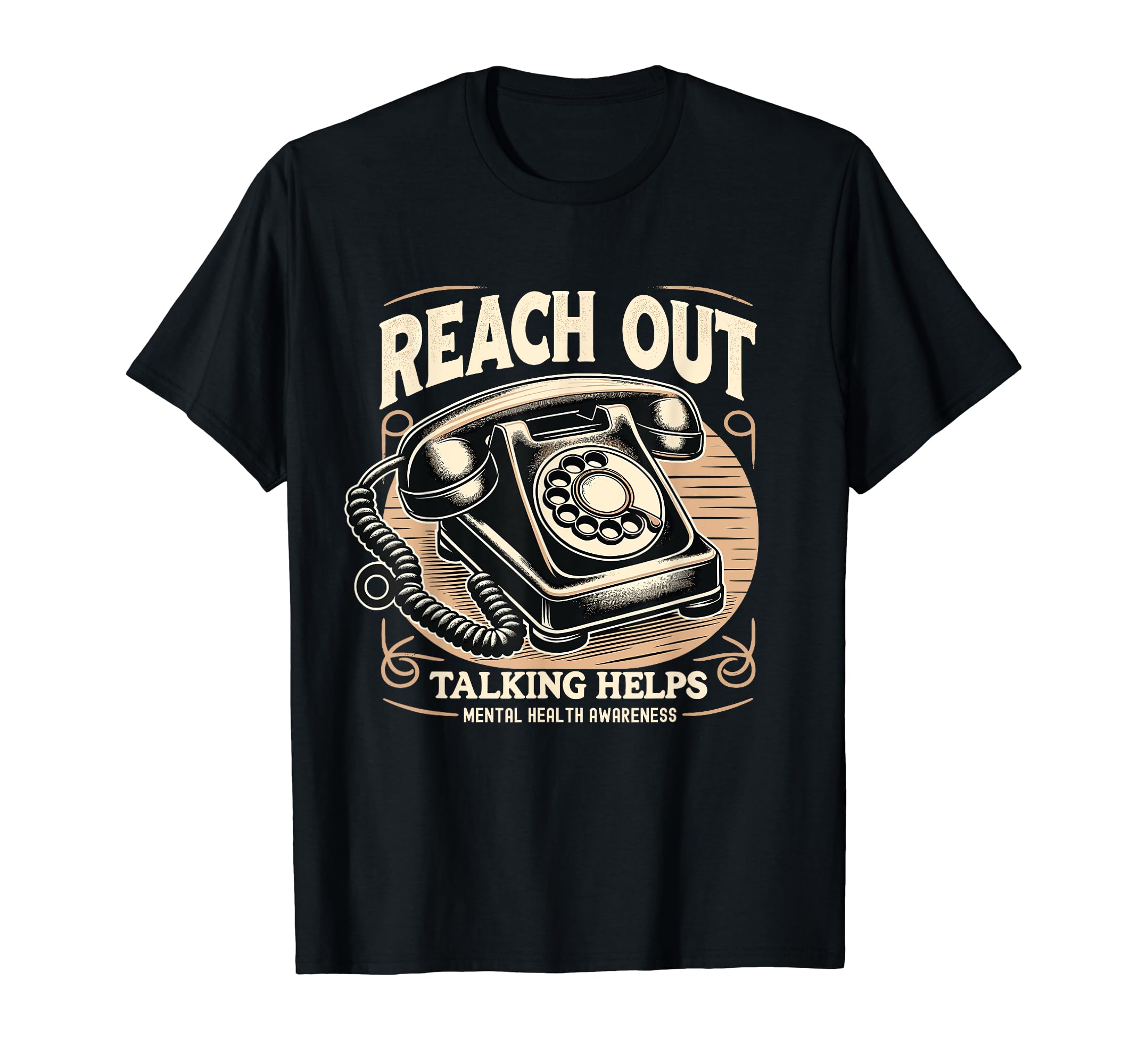 Reach Out Talking Helps Mental Health T-Shirt - Graphic Print for Adults - T-Shirt, Sweatshirt, Hoodie