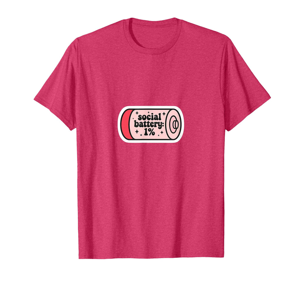 Introvert Mood Social Battery Empty T-Shirt - Graphic Print for Adults - T-Shirt, Sweatshirt, Hoodie