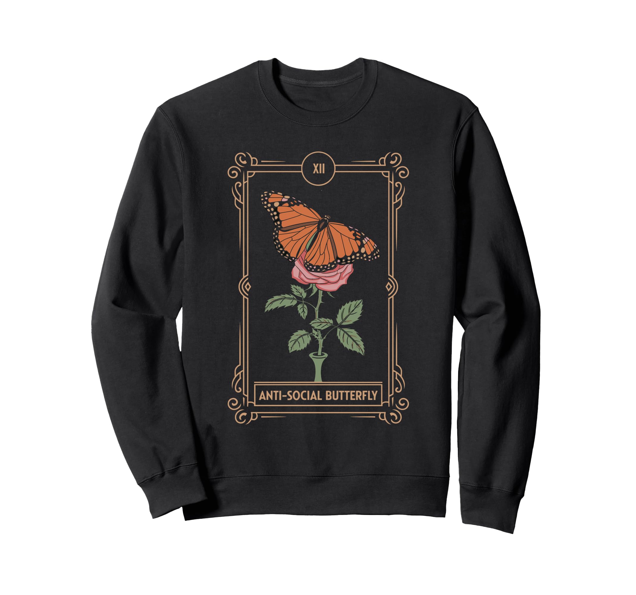 Anti Social Butterfly Tarot Sweatshirt - Fun Novelty Design Unisex - T-Shirt, Sweatshirt, Hoodie