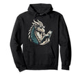 Dragon Reading Book Dragon Enthusiast Hoodie - Aesthetic Graphic Unisex - T-Shirt, Sweatshirt, Hoodie
