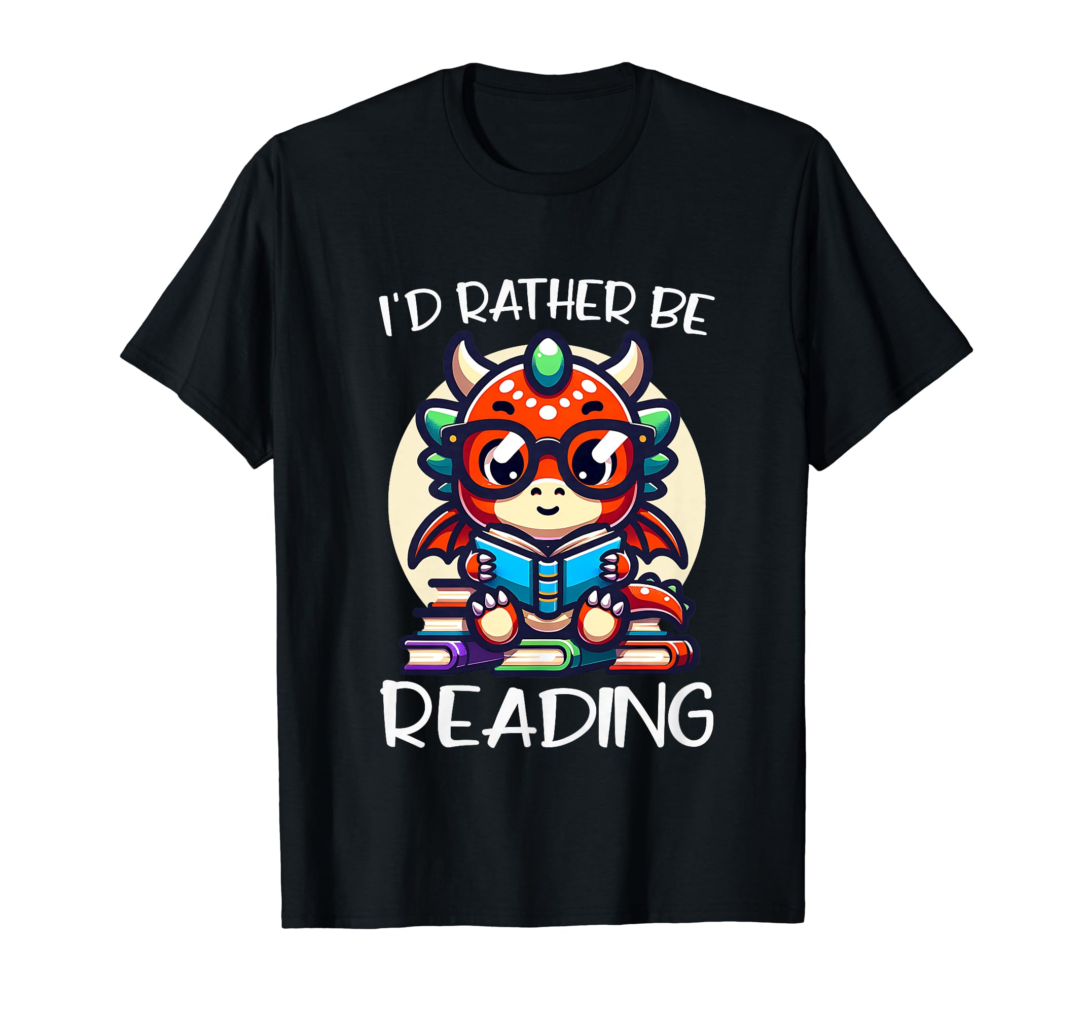 Id Rather Be Reading Book Dragon T-Shirt - Trendy Graphic for Adults - T-Shirt, Sweatshirt, Hoodie