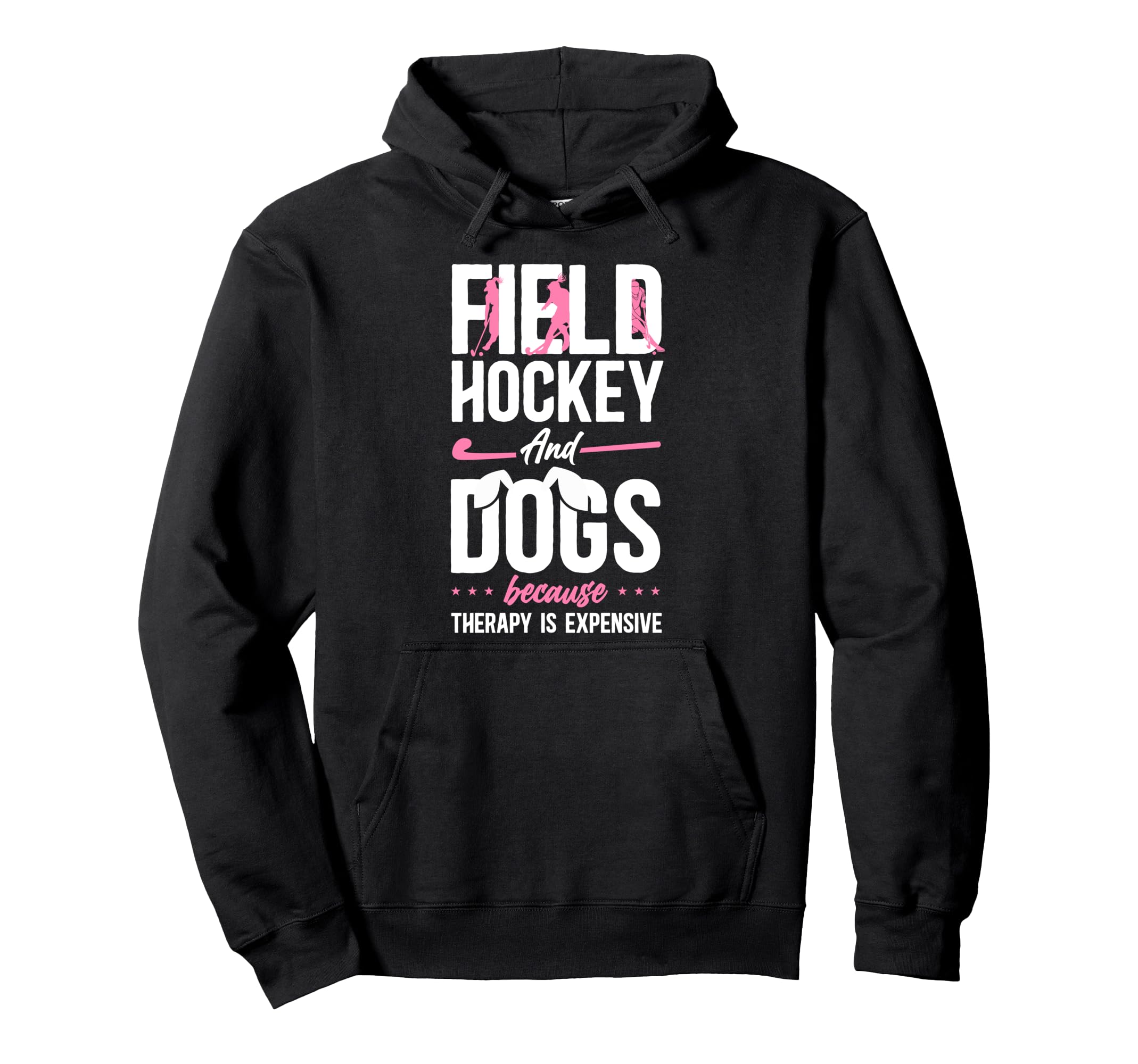 Field Hockey Dog Field Hockey And Dogs Hoodie - Minimalist Print Unisex - T-Shirt, Sweatshirt, Hoodie