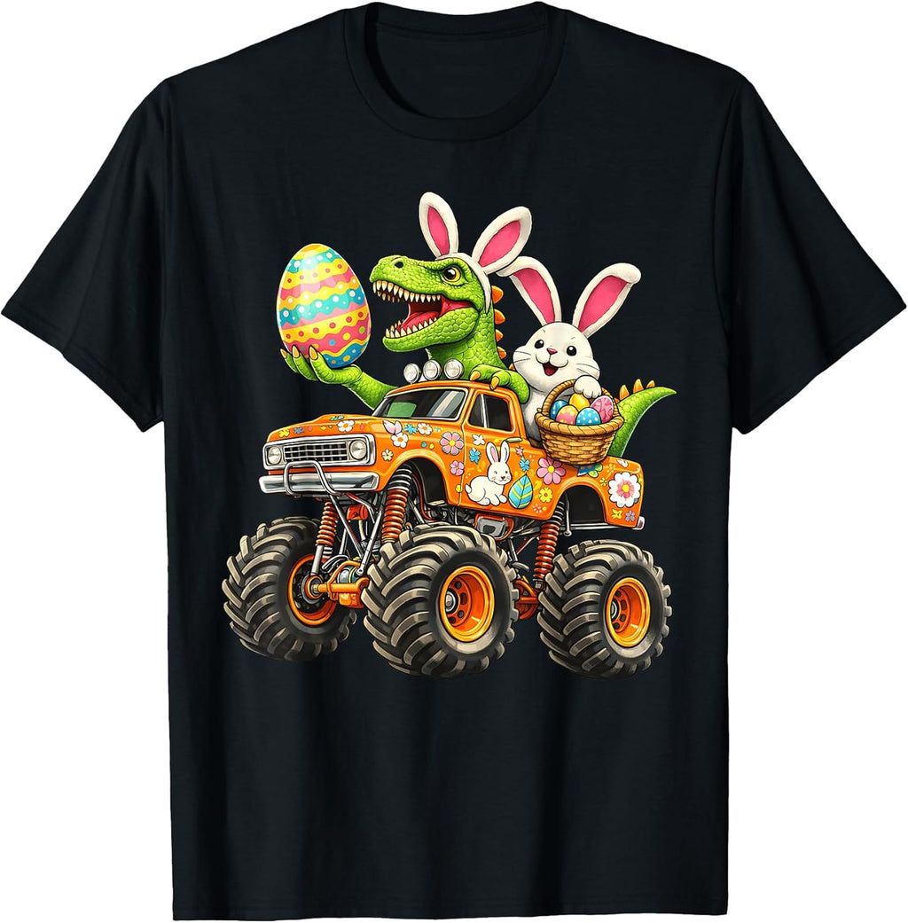 Bunny T Rex Easter Monster Truck Lat Unisex T-shirt, Sweatshirt, Hoodie, Long Sleeve Tee - T-Shirt, Sweatshirt, Hoodie