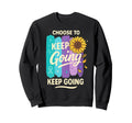 Choose To Keep Going Us Flag Sweatshirt - Minimalist Print for Adults - T-Shirt, Sweatshirt, Hoodie