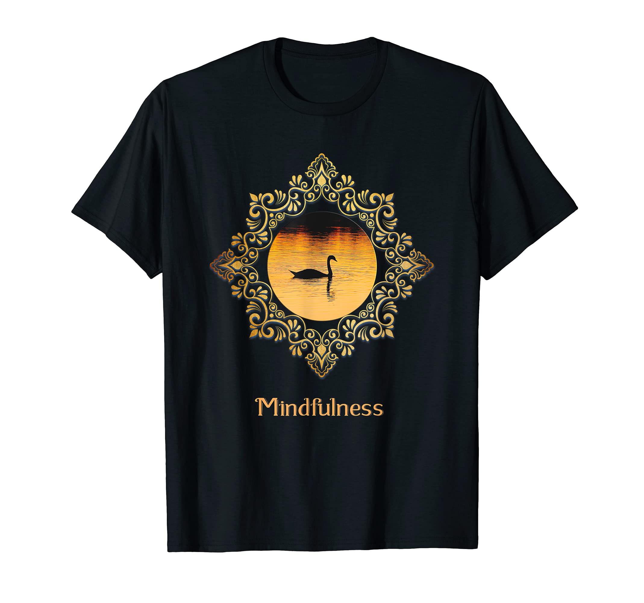 Mindfulness Swan Nature Zen Art T-Shirt - Novelty Apparel Unisex - T-Shirt, Sweatshirt, Hoodie