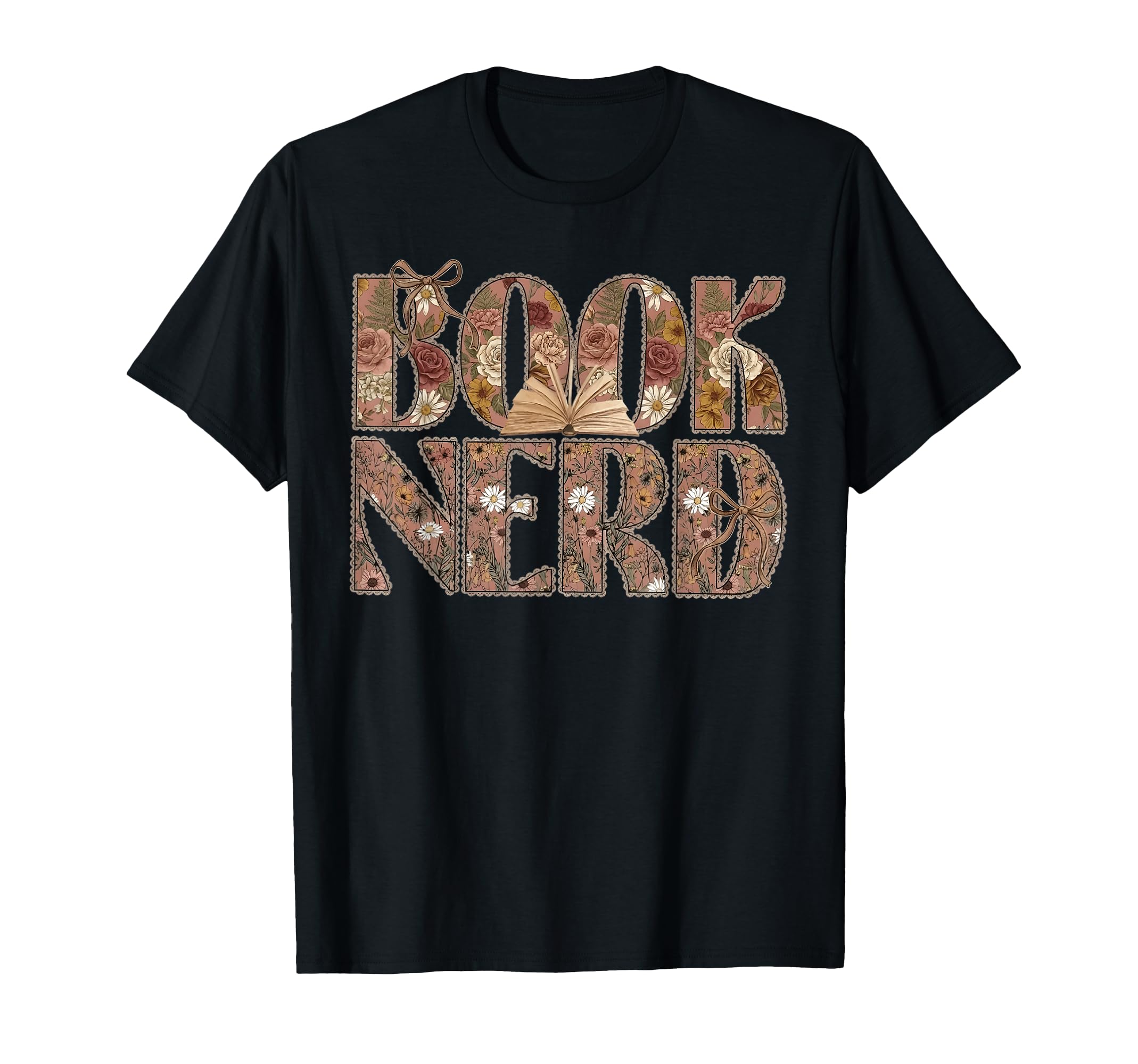 Boho Wildflower Book Nerd Thrifted T-Shirt - Aesthetic Graphic Unisex - T-Shirt, Sweatshirt, Hoodie