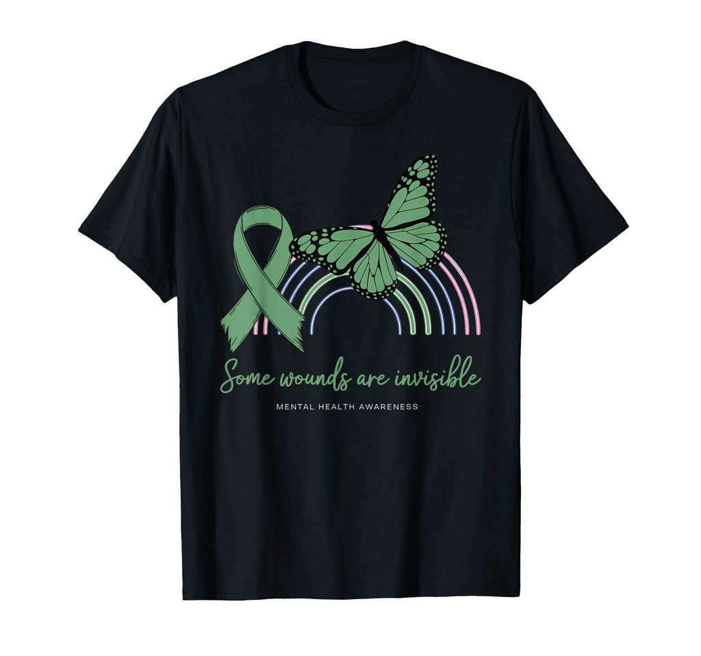 Some Wounds Are Invisible Mental T-Shirt - Aesthetic Graphic for Adults - T-Shirt, Sweatshirt, Hoodie