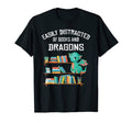 Easily Distracted Books Dragons T-Shirt - Streetwear Style Unisex - T-Shirt, Sweatshirt, Hoodie