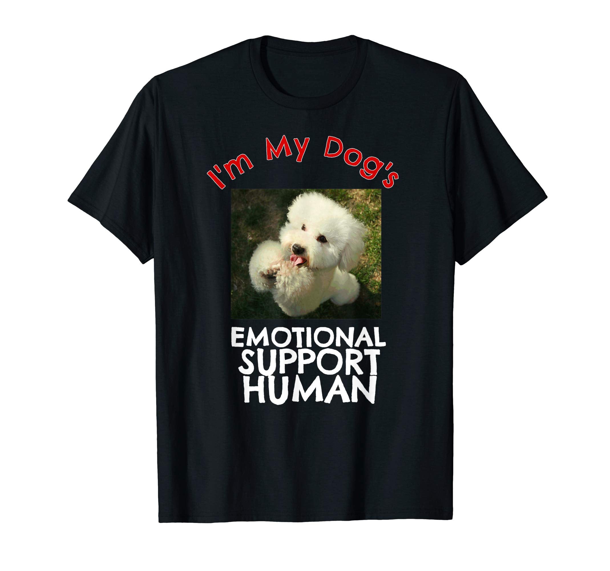 Bichon Frise Dog Emotional Support T-Shirt - Minimalist Print for Adults - T-Shirt, Sweatshirt, Hoodie
