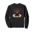 Chocolate Labrador Therapy Puppy Sweatshirt - Minimalist Print Men Women - T-Shirt, Sweatshirt, Hoodie