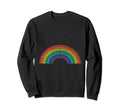 Distressed Rainbow Pride Month Sweatshirt - Unique Graphic Men Women - T-Shirt, Sweatshirt, Hoodie