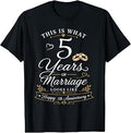5 Years of Marriage Looks Like Happy 5th Anniversary Couples T-Shirt Unisex T-shirt, Sweatshirt, Hoodie, Long Sleeve Tee - T-Shirt, Sweatshirt, Hoodie